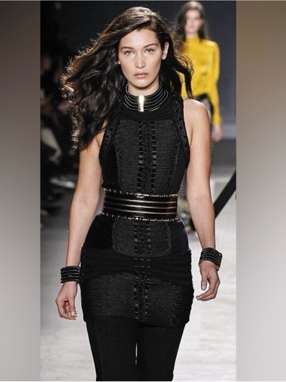 Rare Balmain x H&M Runway Black Woven Panel Dress